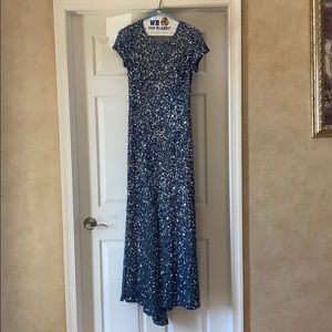 Adrianna Papell Sequined Scoop-Back Gown